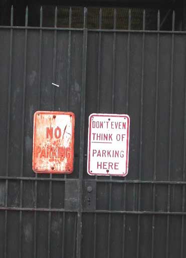 Парковка запрещена. Даже не думайте, что это не так!